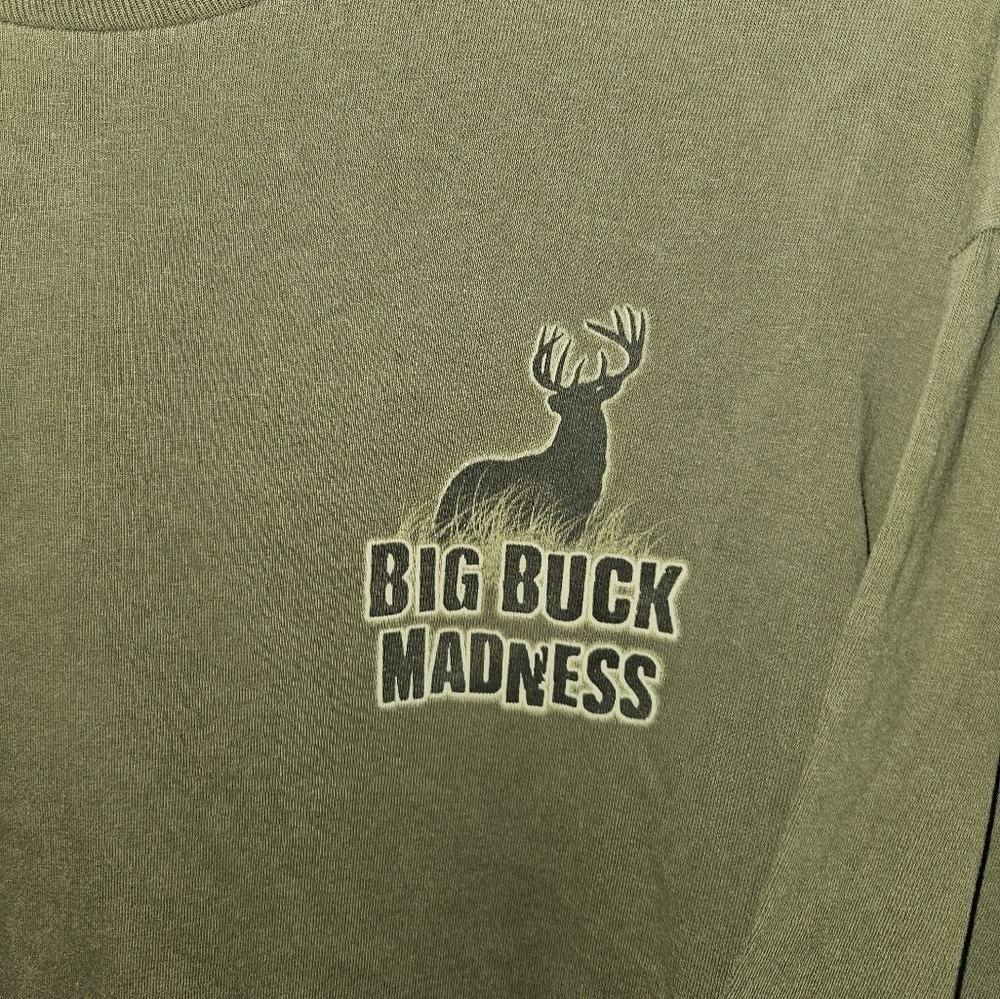 Alstyle Mens Long Sleeve Big Buck Madness T Short Size Xl - Picture 3 of 11